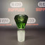 Glazen schaal met groene diamant - 18 mm mannelijk