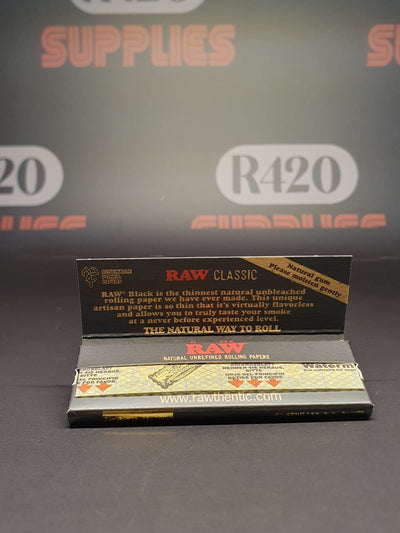 RAW Black Single Wide - Single Window - 50 Leaves