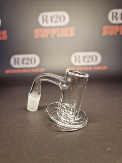 Quartz Slurper- 14mm / 90° Male Fitting - Large Dish - Clear