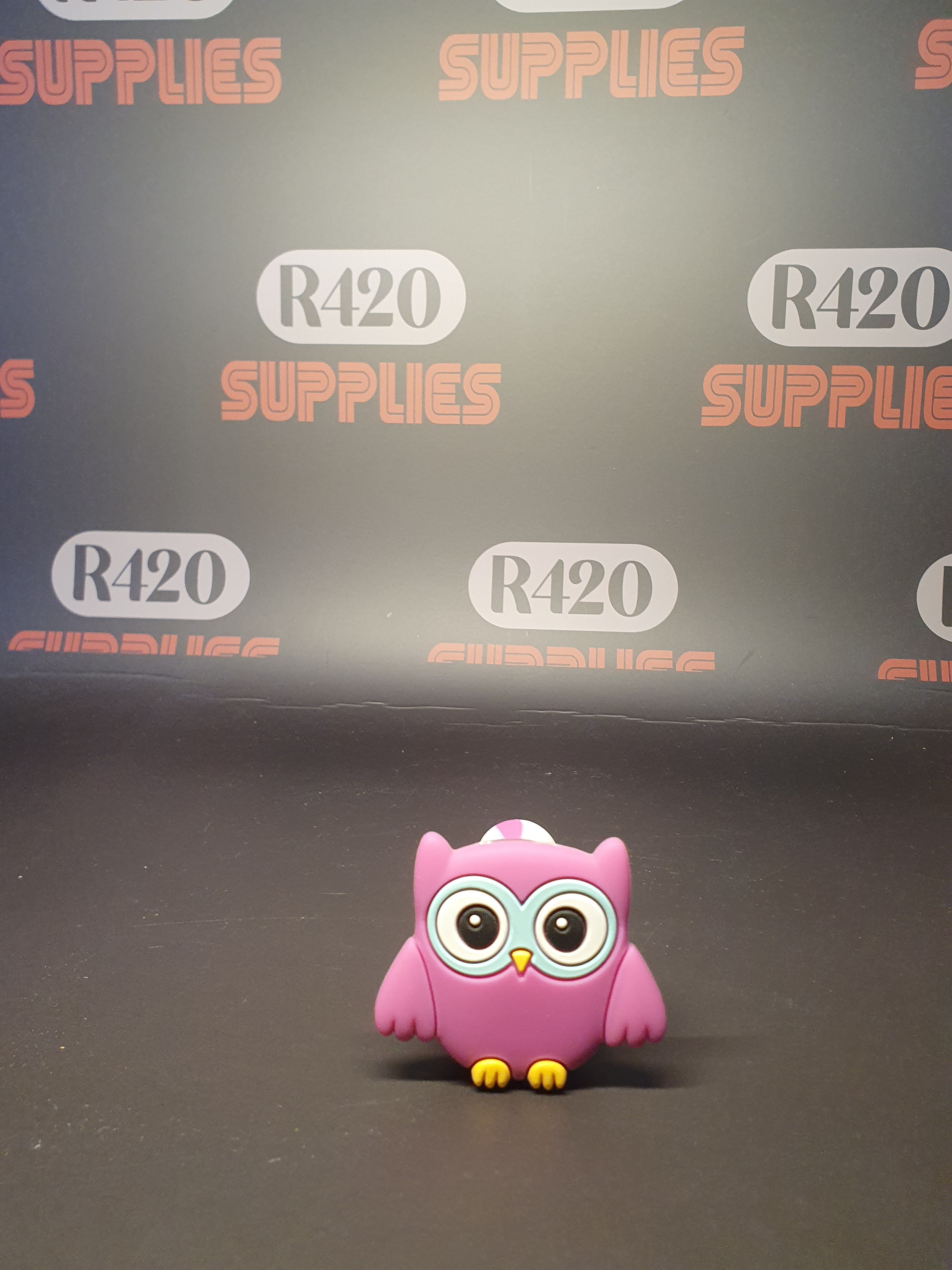 Pink Owl Pipe - Silicone 12cm