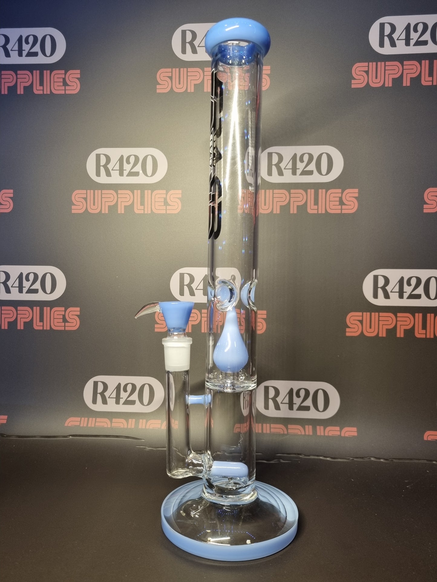 Grace Glass - Blue Barrel Bong H:41cm - 5mm Thick