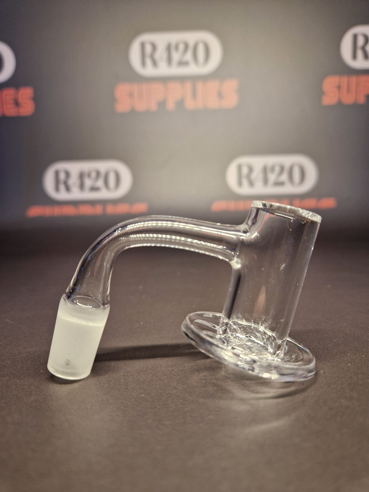 Quartz Slurper- 14mm / 90° Male Fitting - Large Dish - Clear