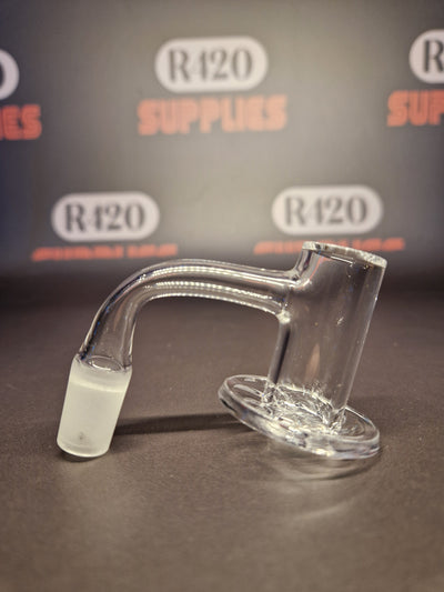 Quartz Slurper- 14mm / 90° Male Fitting - Large Dish - Clear
