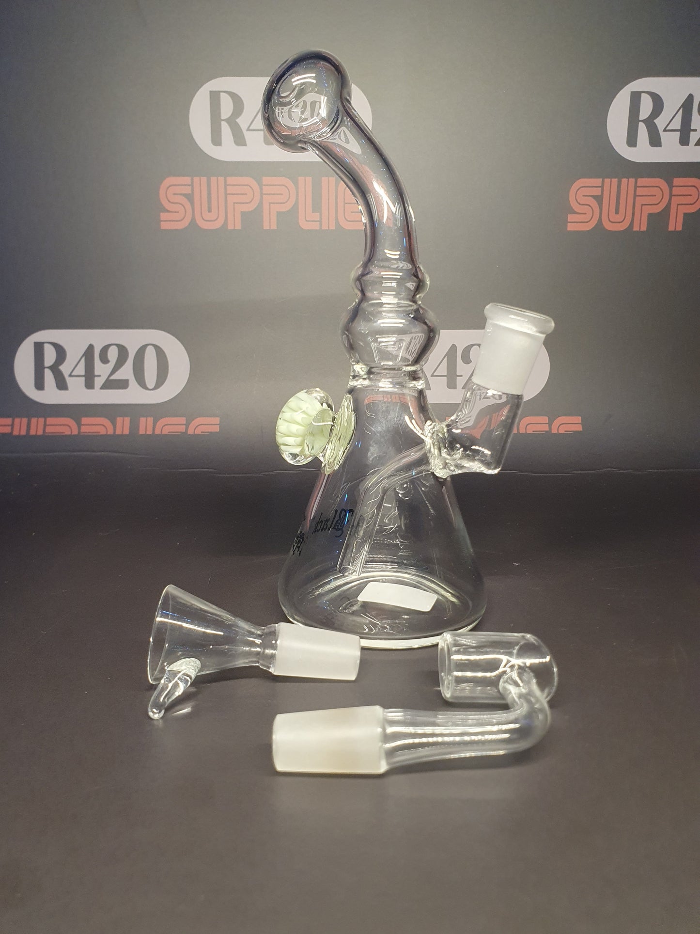 Black Leaf - Combi Glass Dab Rig - H180mm - Green