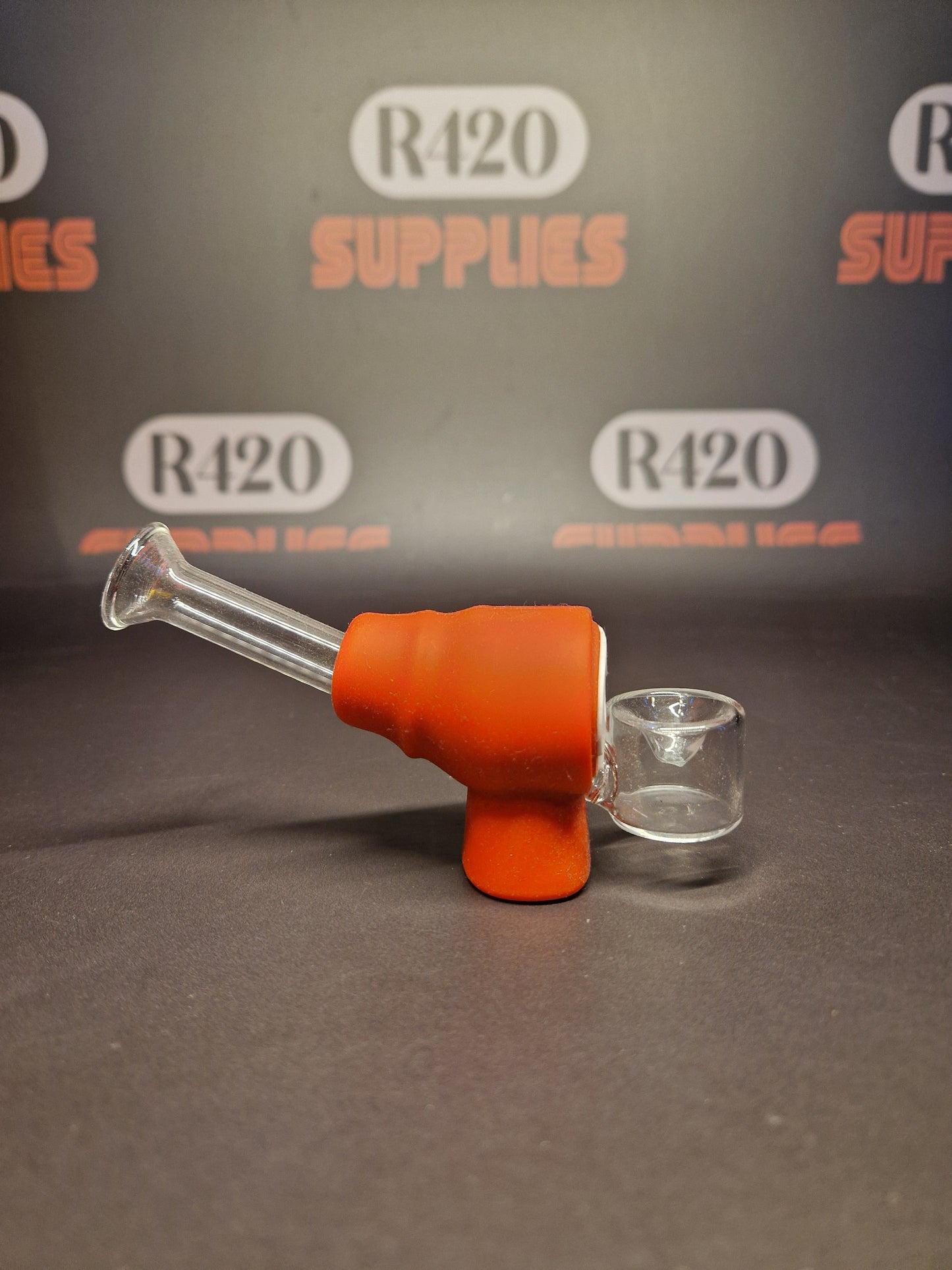 Skull Silicone Pipe with Glass Bowl - 13cm