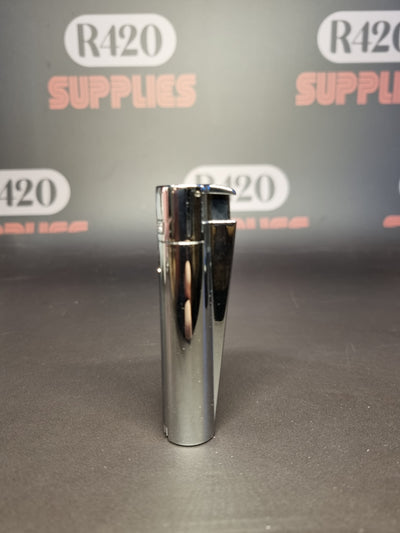 Metalen Clipper Jet Aansteekvlam + Geschenkverpakking - Zilver