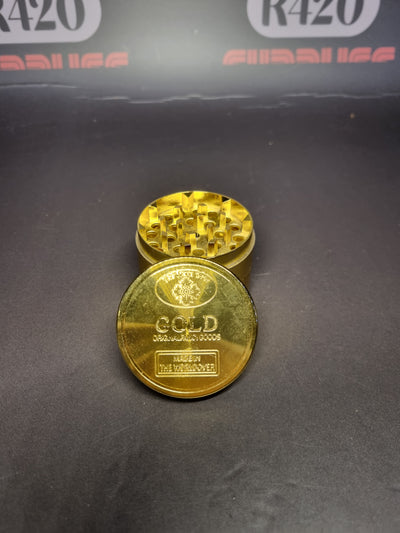 Gouden Metalen Grinder - 50 mm - 4-delig