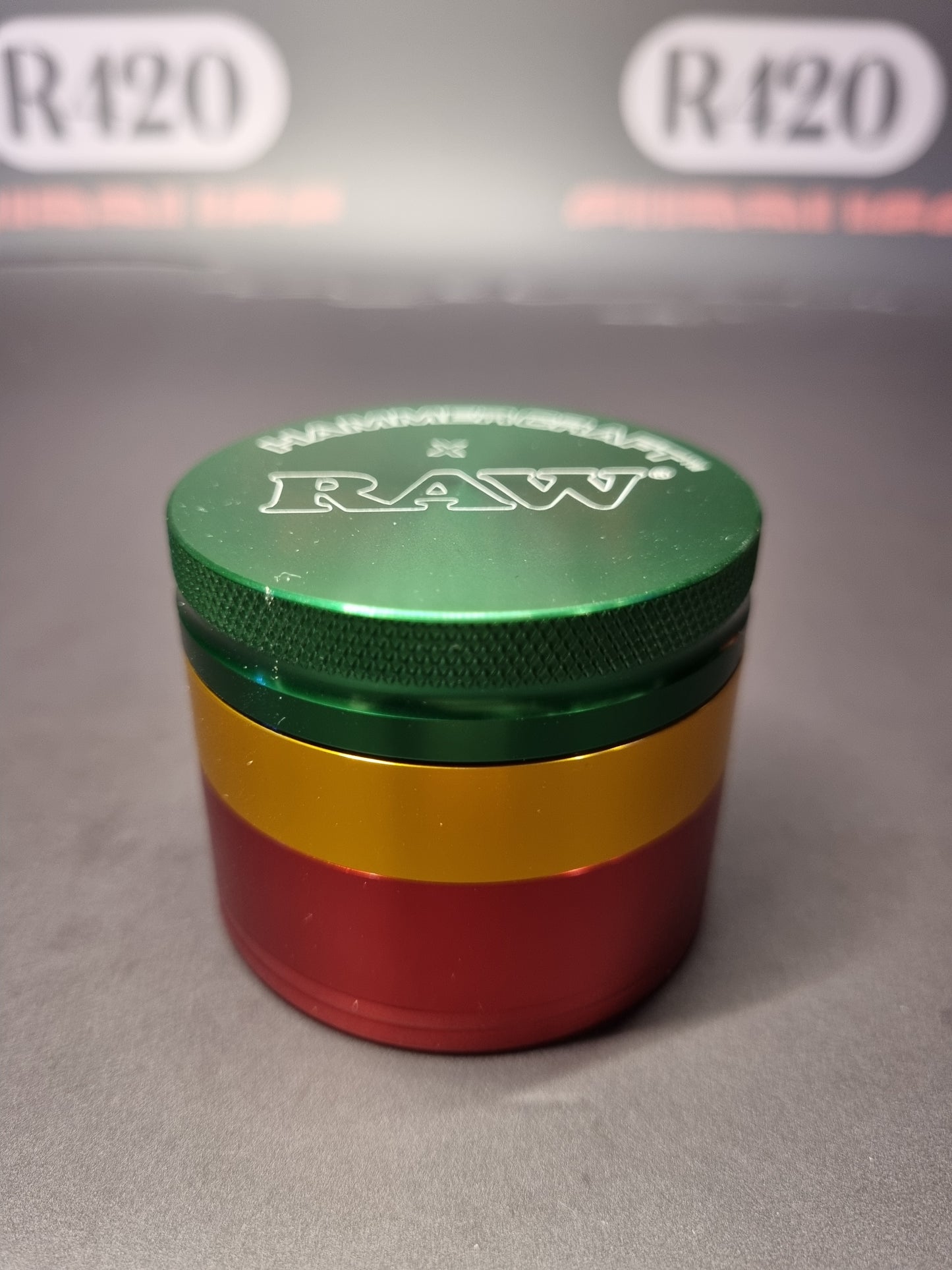 Hammercraft x RAW Aluminium  Grinder - 4 Piece  - Medium 55mm - Rasta