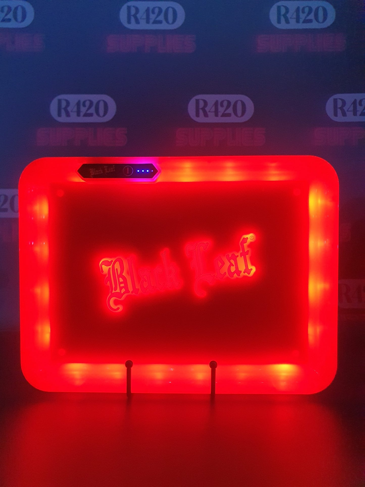 Black Leaf Glow Tray - Red