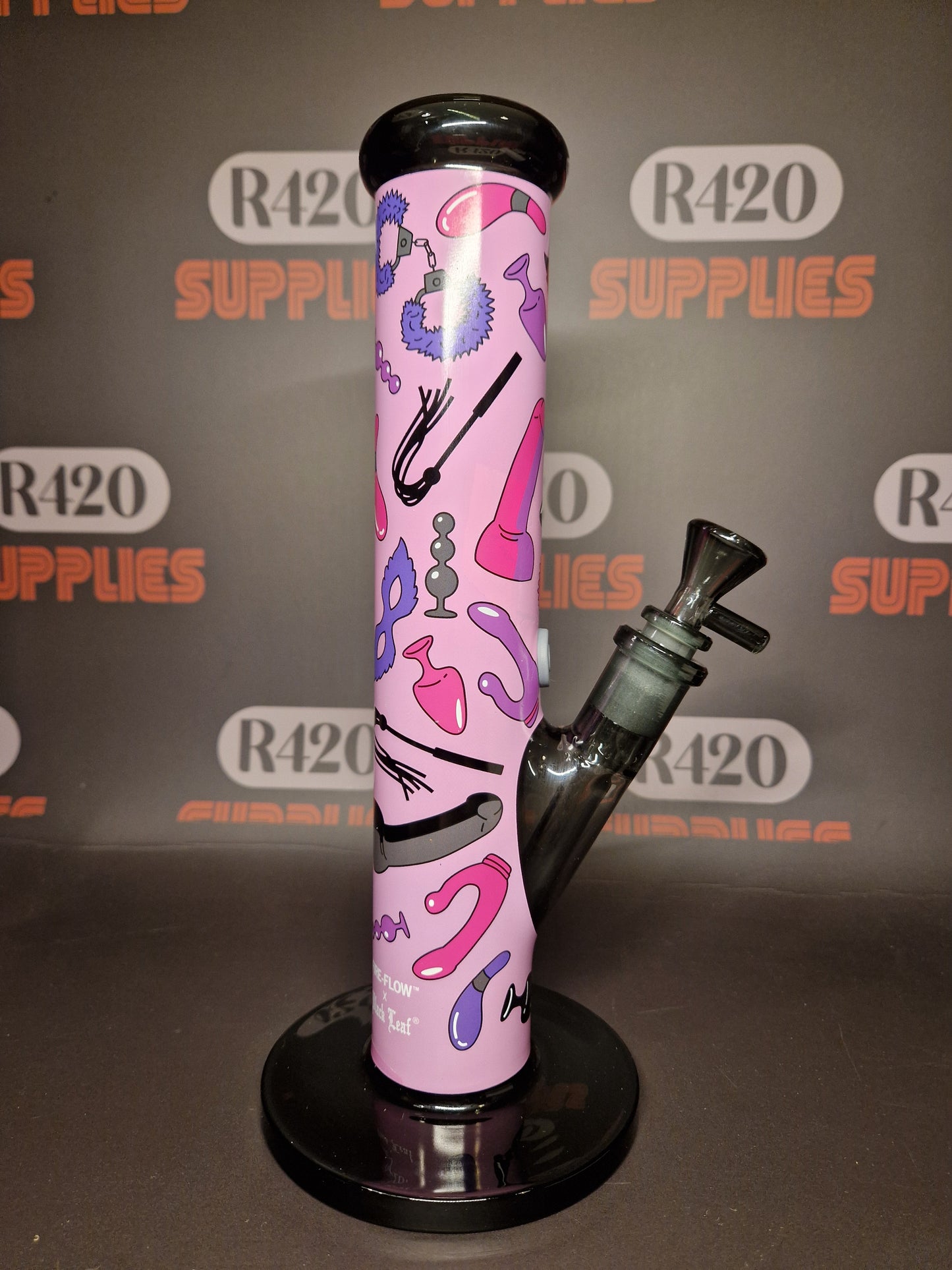Keramische Penisvormige Bong - 29cm - Zwart