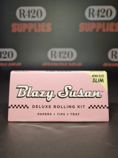 Blazy Susan Rolling Papers -Deluxe Rolling Kit - Pink
