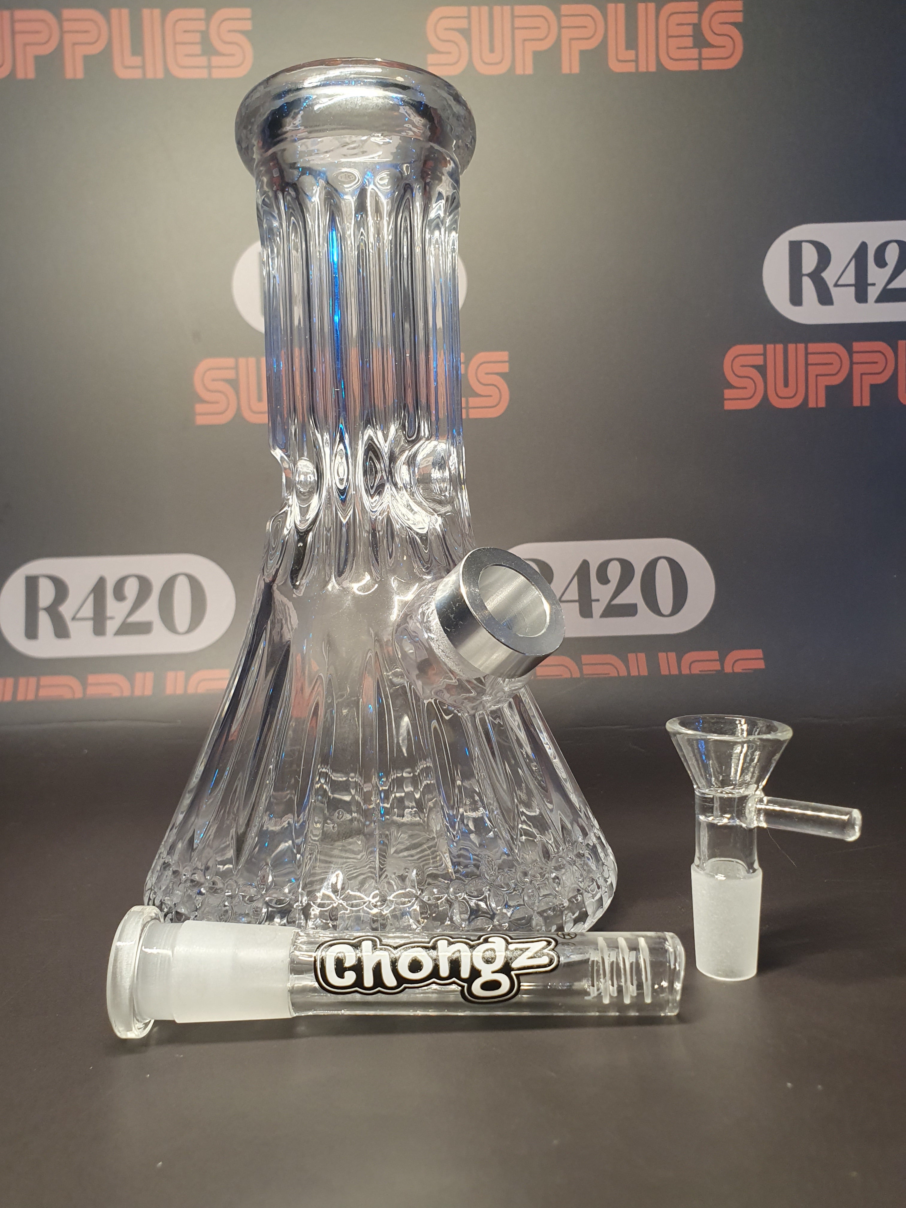 Chongz Cut Glass Beaker Bong - 20cm