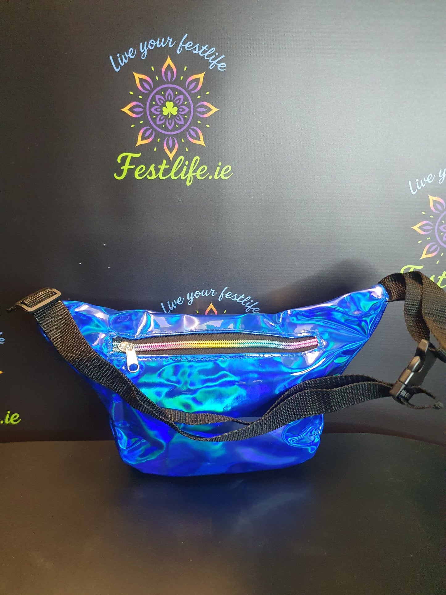 Holografische Festival Heuptas – 3 Kleuren (Zilver, Blauw, Roségoud)