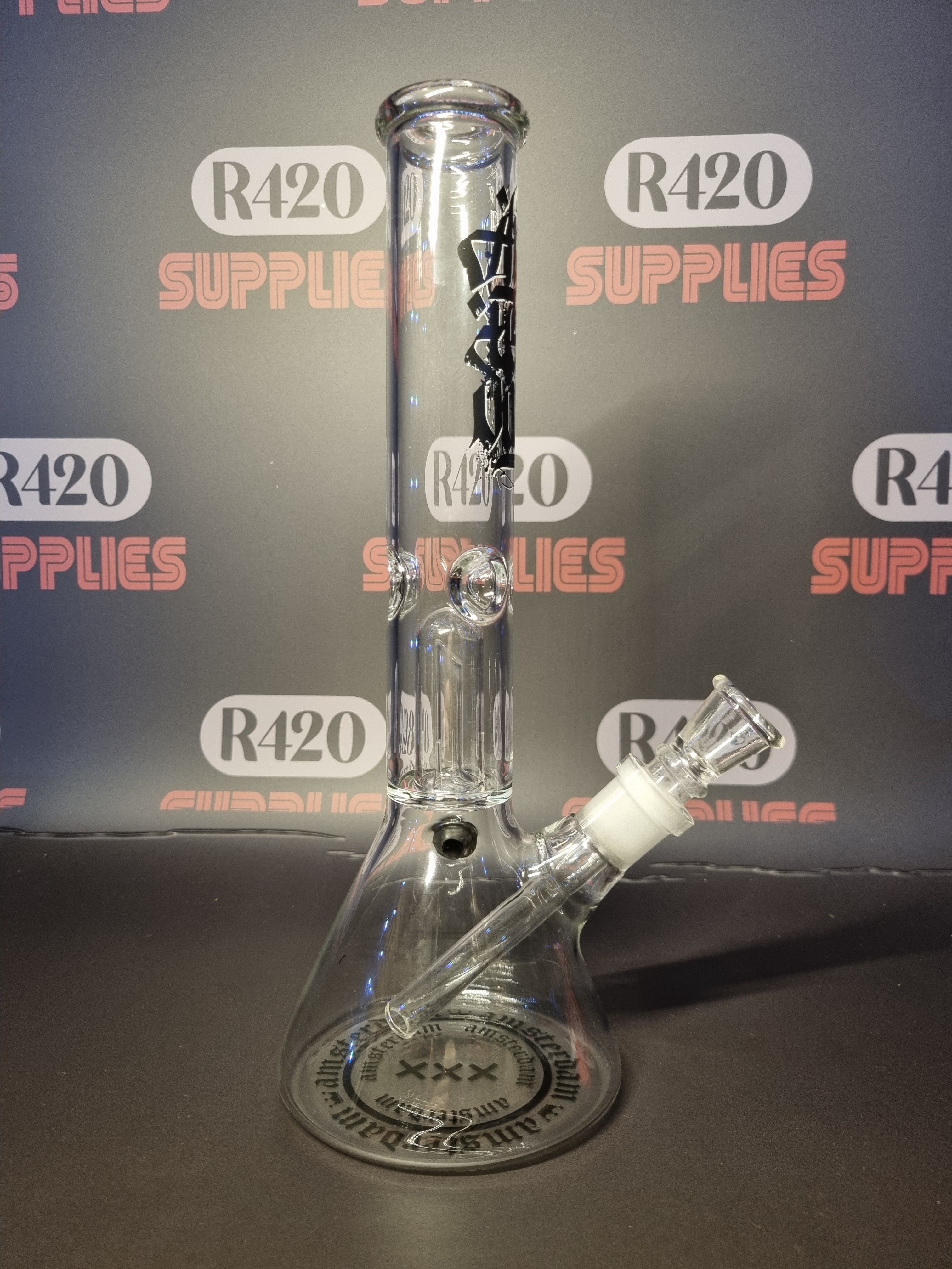 Amsterdam - Clear Beaker Style Bong - H:30cm