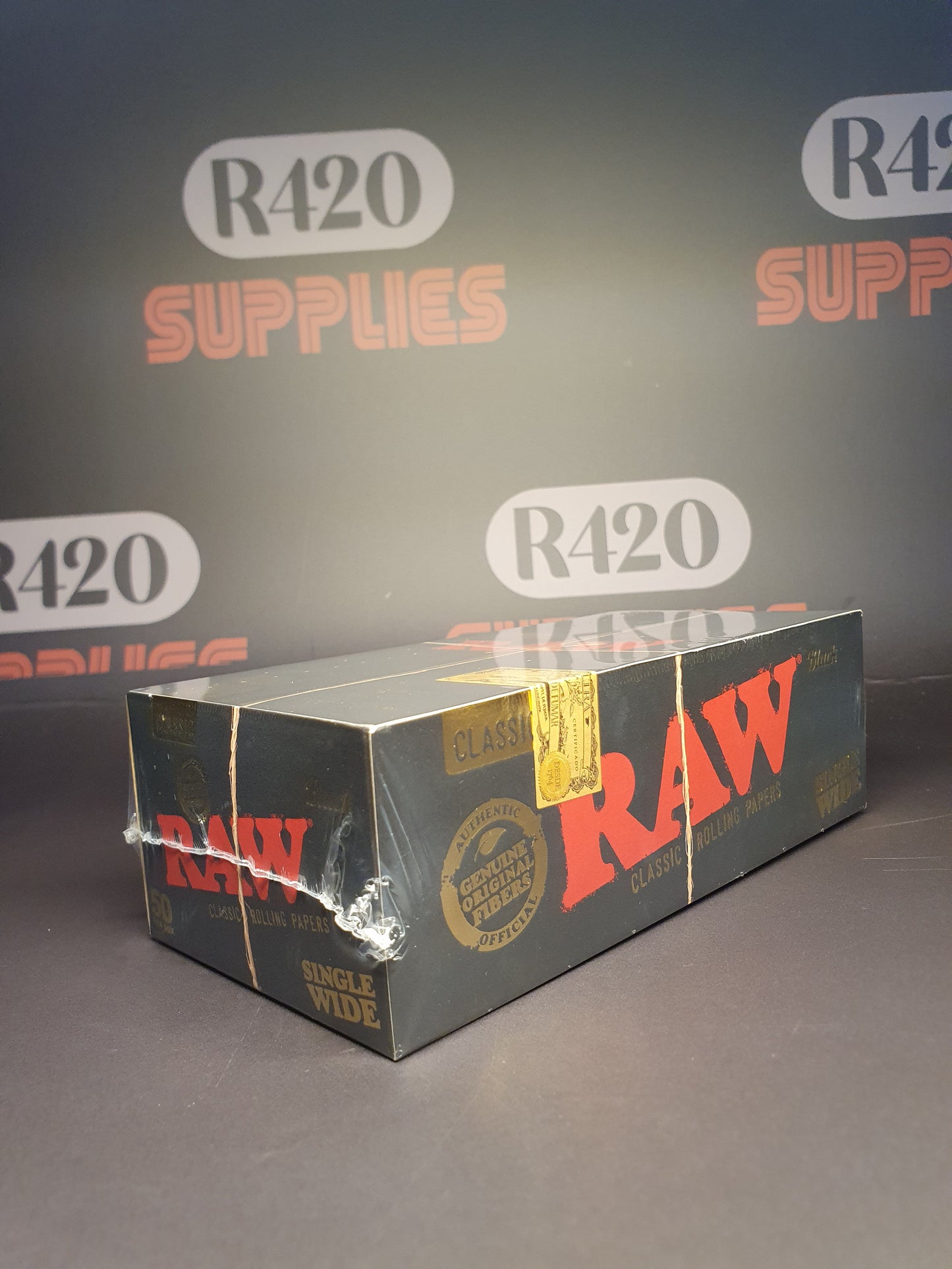 Raw Black Single Wide - Double Window - 100 Leaves