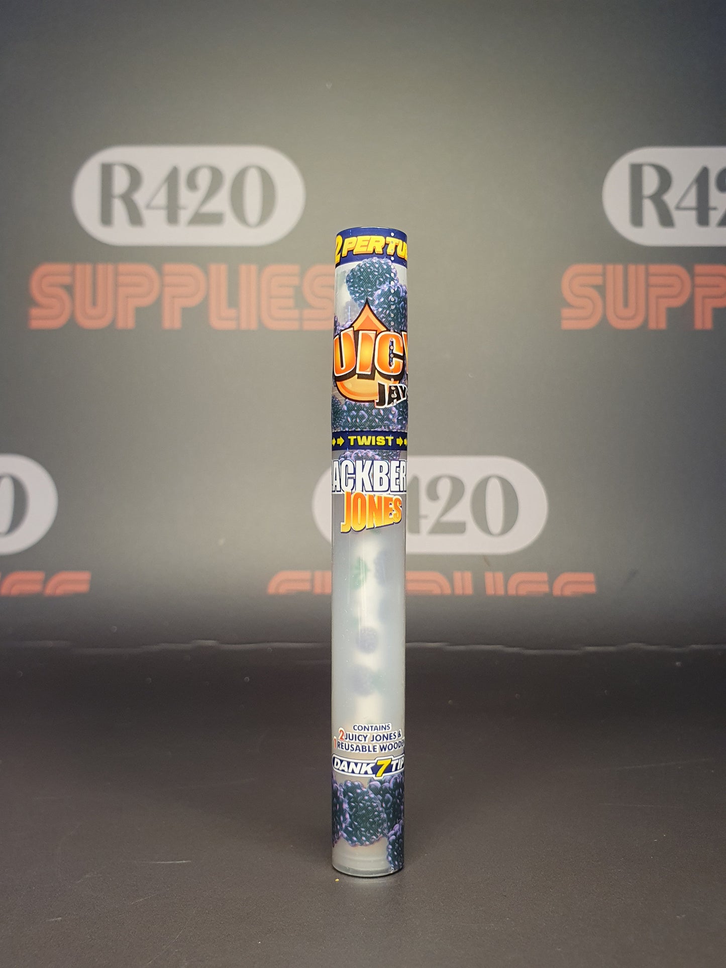 Juicy Jay's  Flavoured Cones - 2 Cones & 1 Reusable Wooden Tip - Blackberry