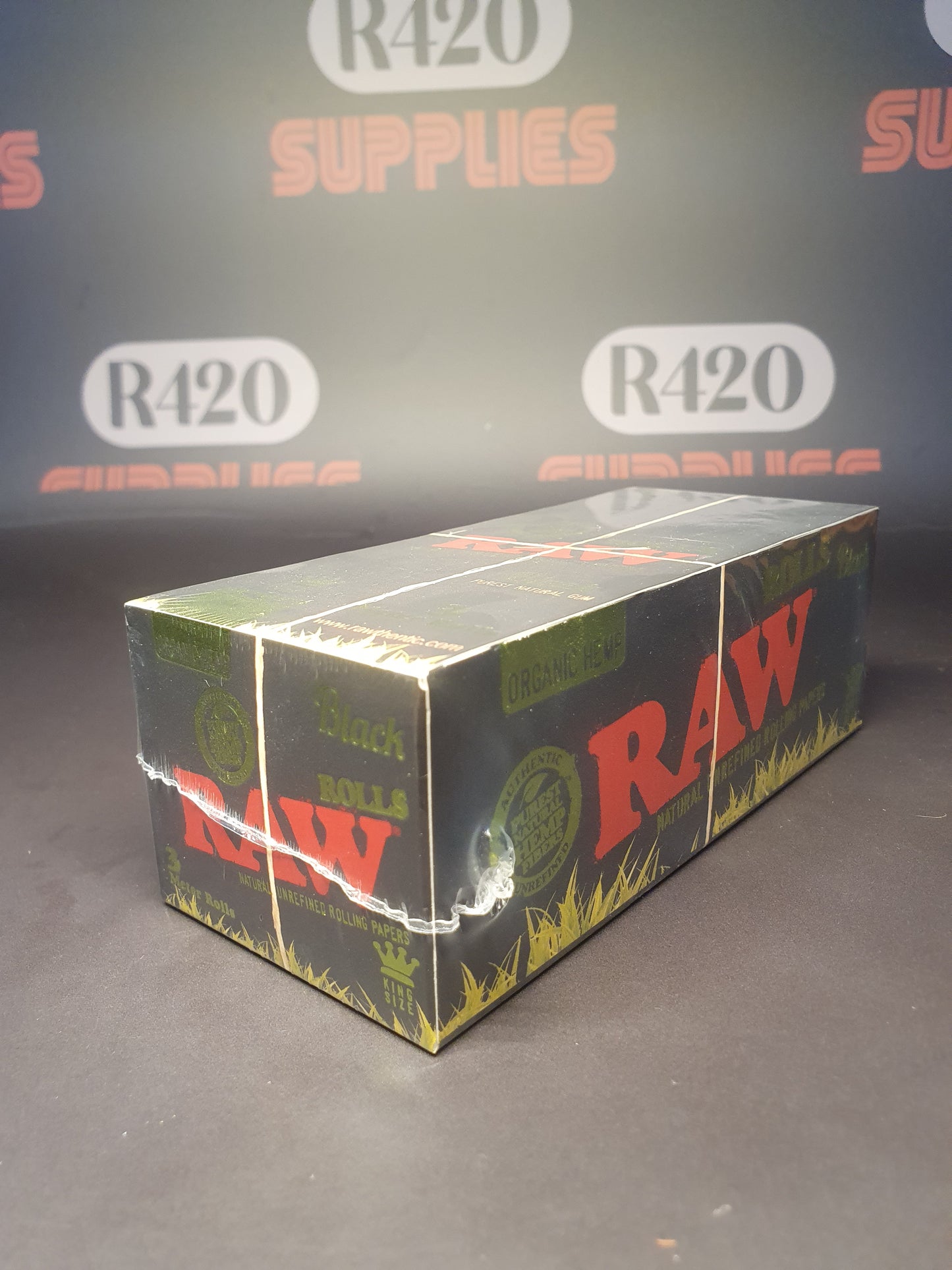 RAW Black Organic Kingsize Rolls - 3 Meter