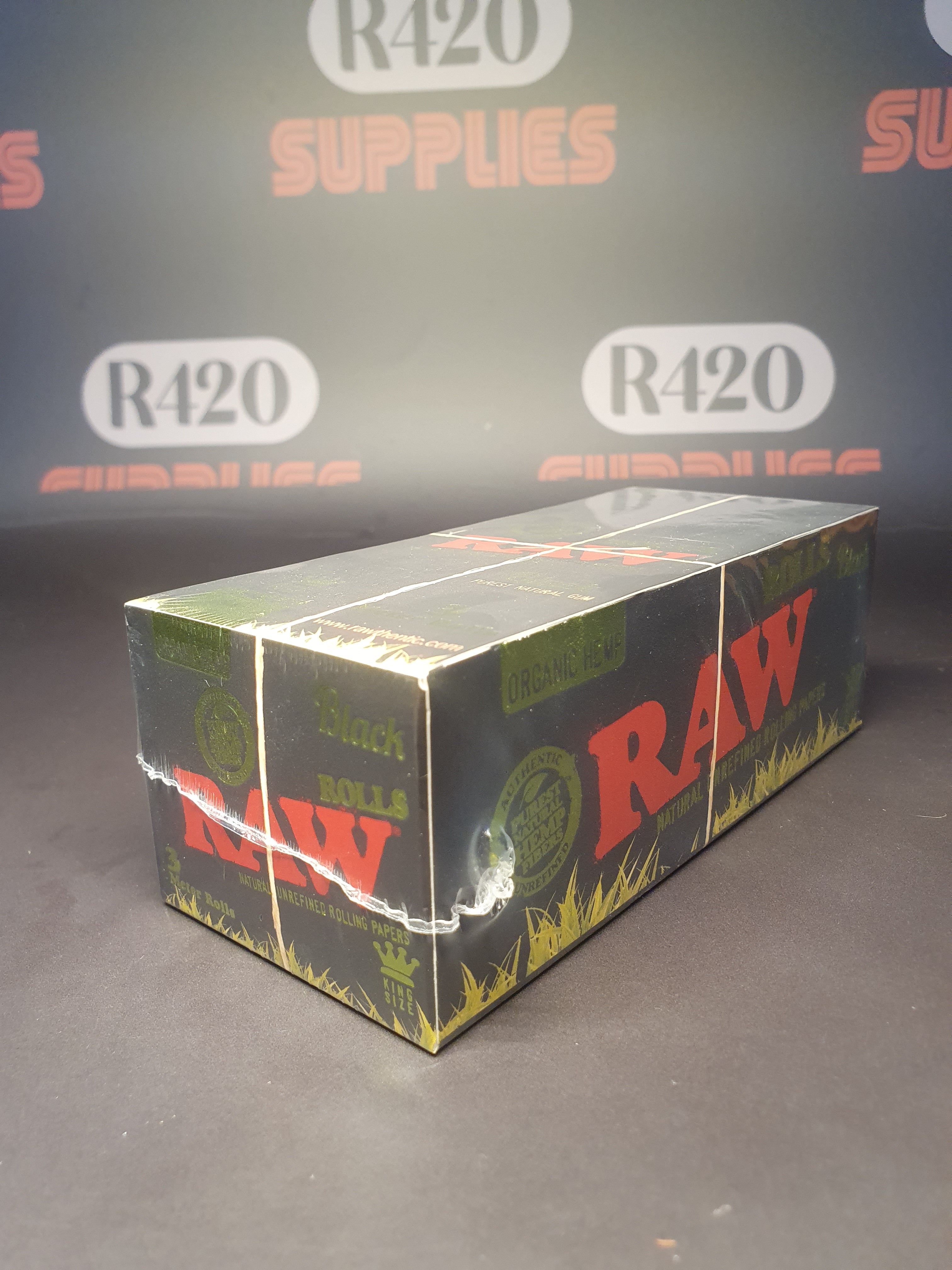RAW Black Organic Kingsize Rolls - 3 Meter