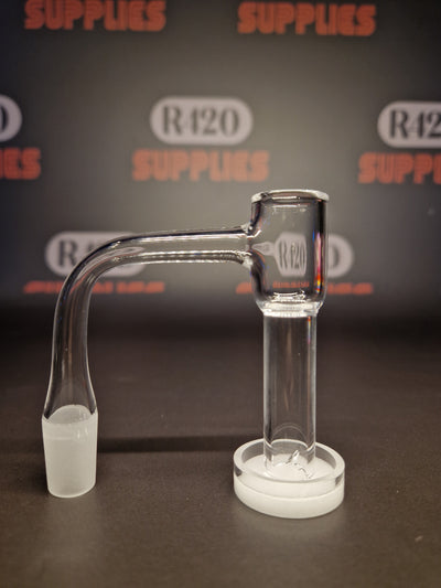 Quartz Slurper- 14mm / 90° Male Fitting - Tall with White Bottom