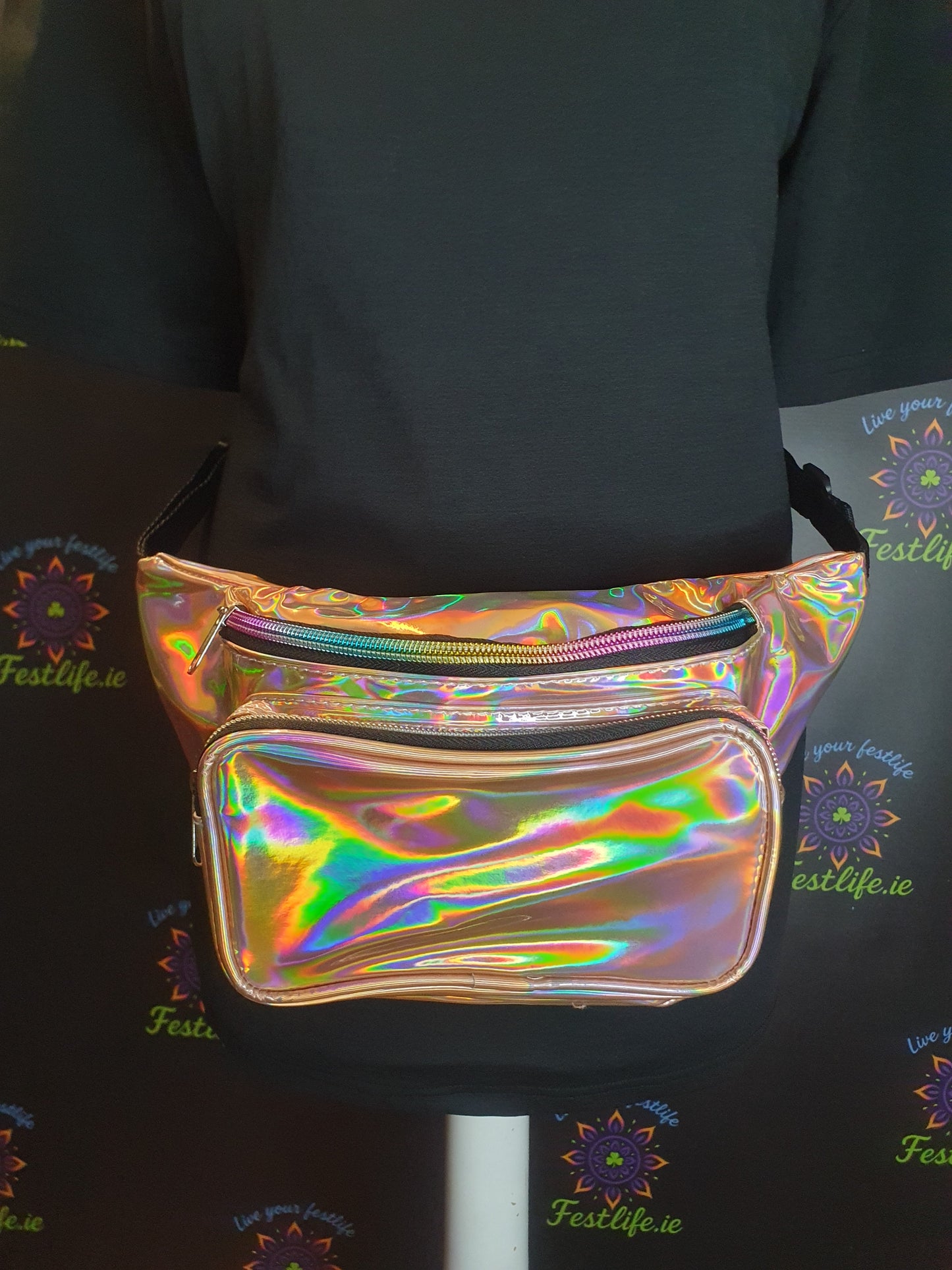 Holografische Festival Heuptas – 3 Kleuren (Zilver, Blauw, Roségoud)