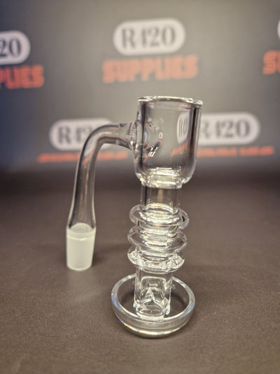 Quartz Slurper- 14mm / 90° Male Fitting - Tall & Ribbed - Clear