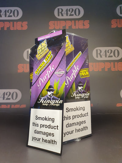 Kingpin Hennep Wraps - 4 Stuks - Paars 