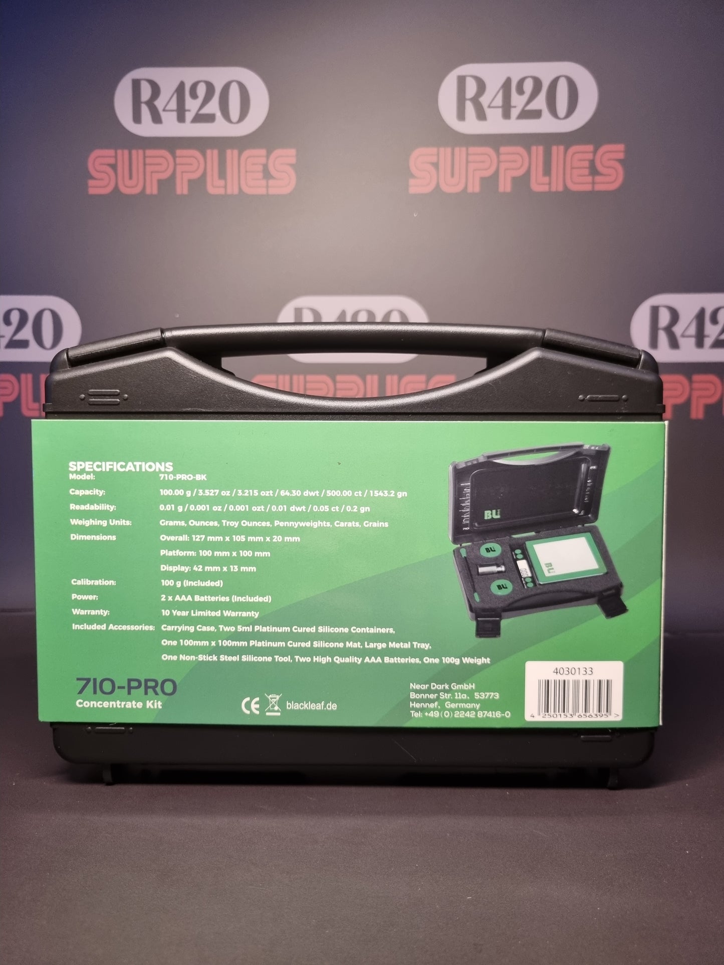 710-Pro Digitale Weegschaal met Weegplateau (Concentraat-/Extractkit) - 0,01 g / 100 g