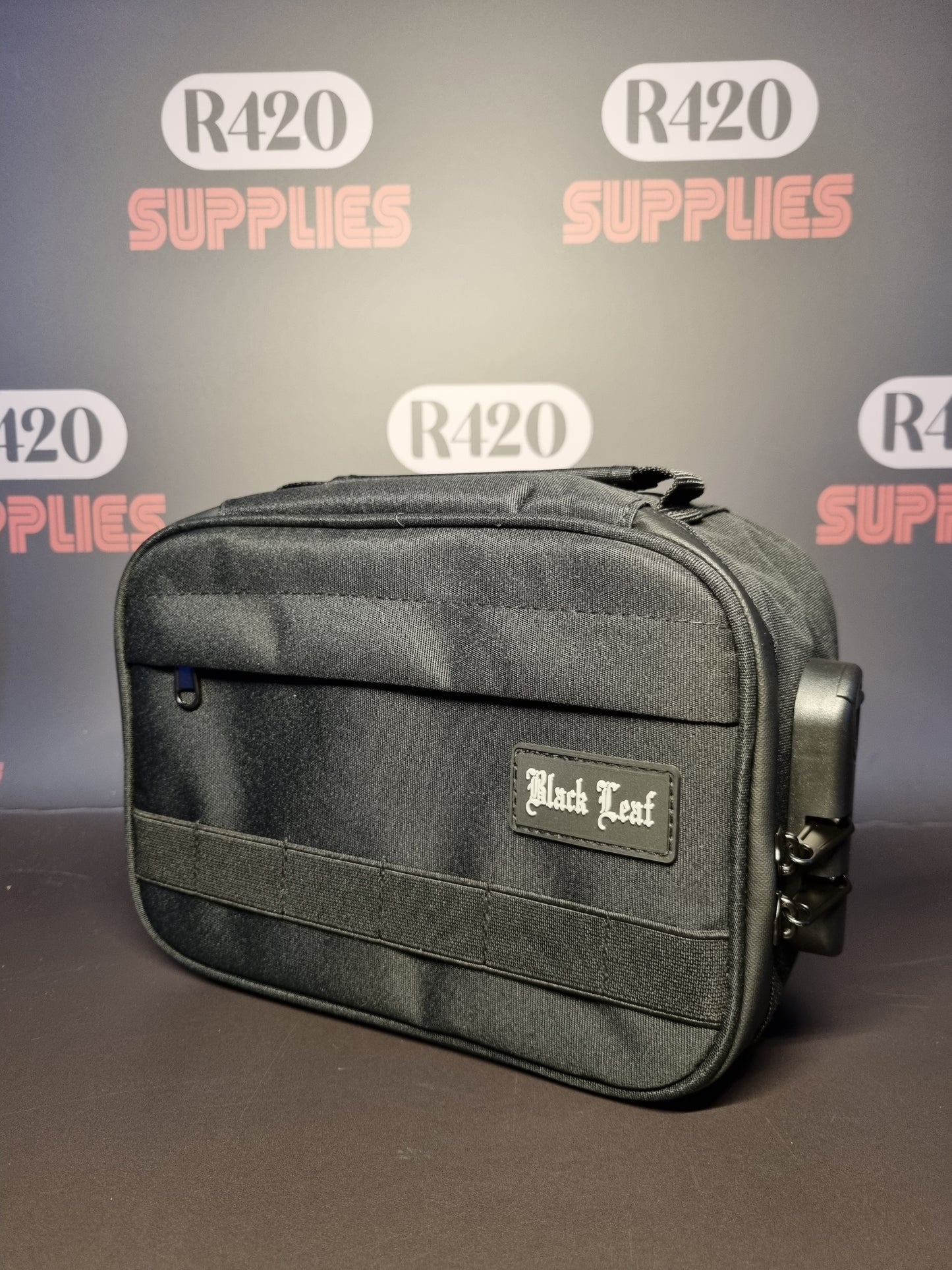 Black Leaf Large Smellproof Bag with Lock