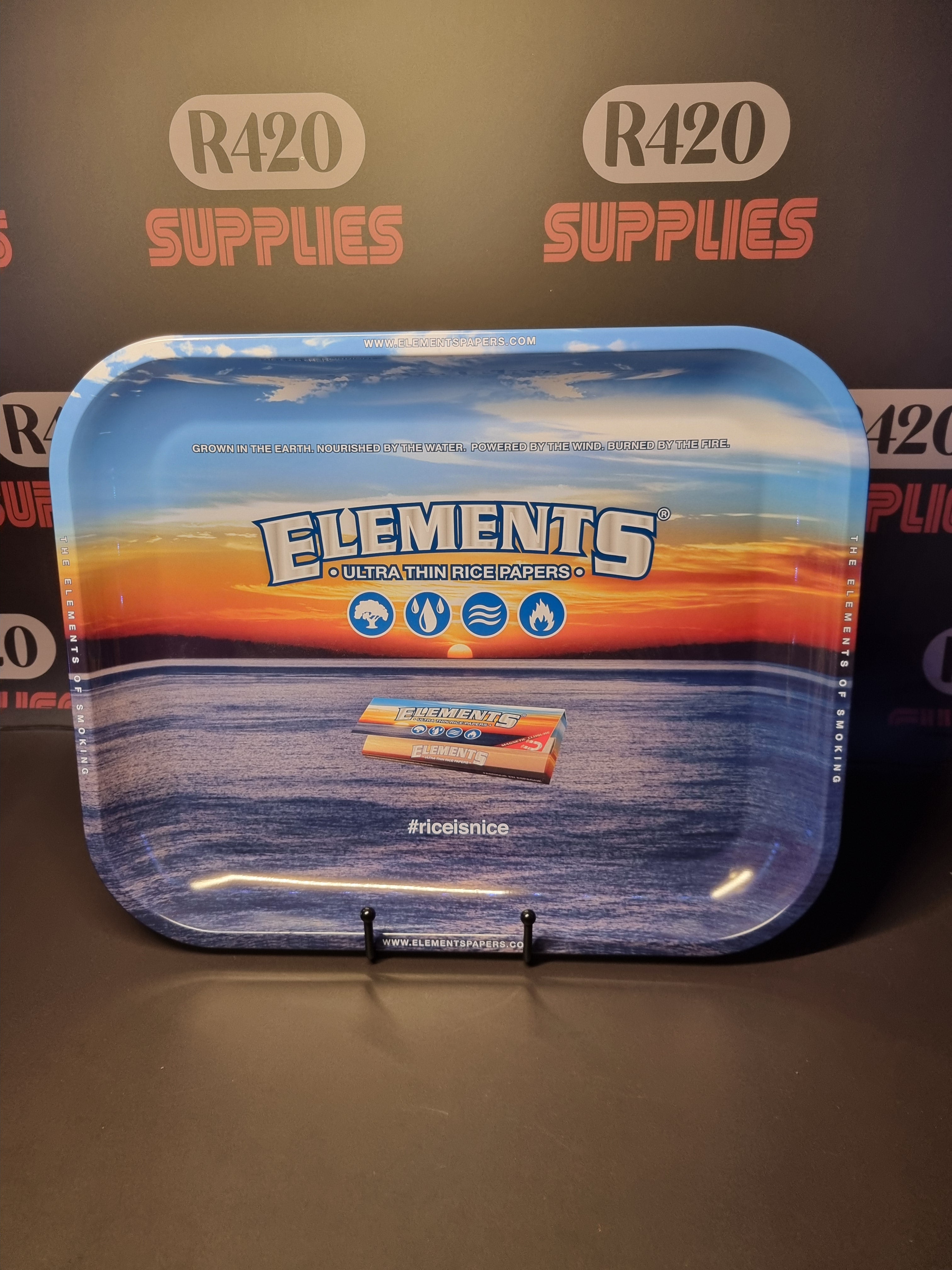 Elements Metal Rolling Tray - Blue - Large