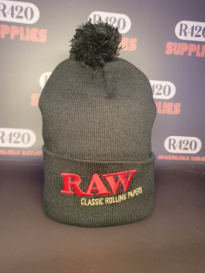 RAW X Rolling Papers Pompom Hat - Black