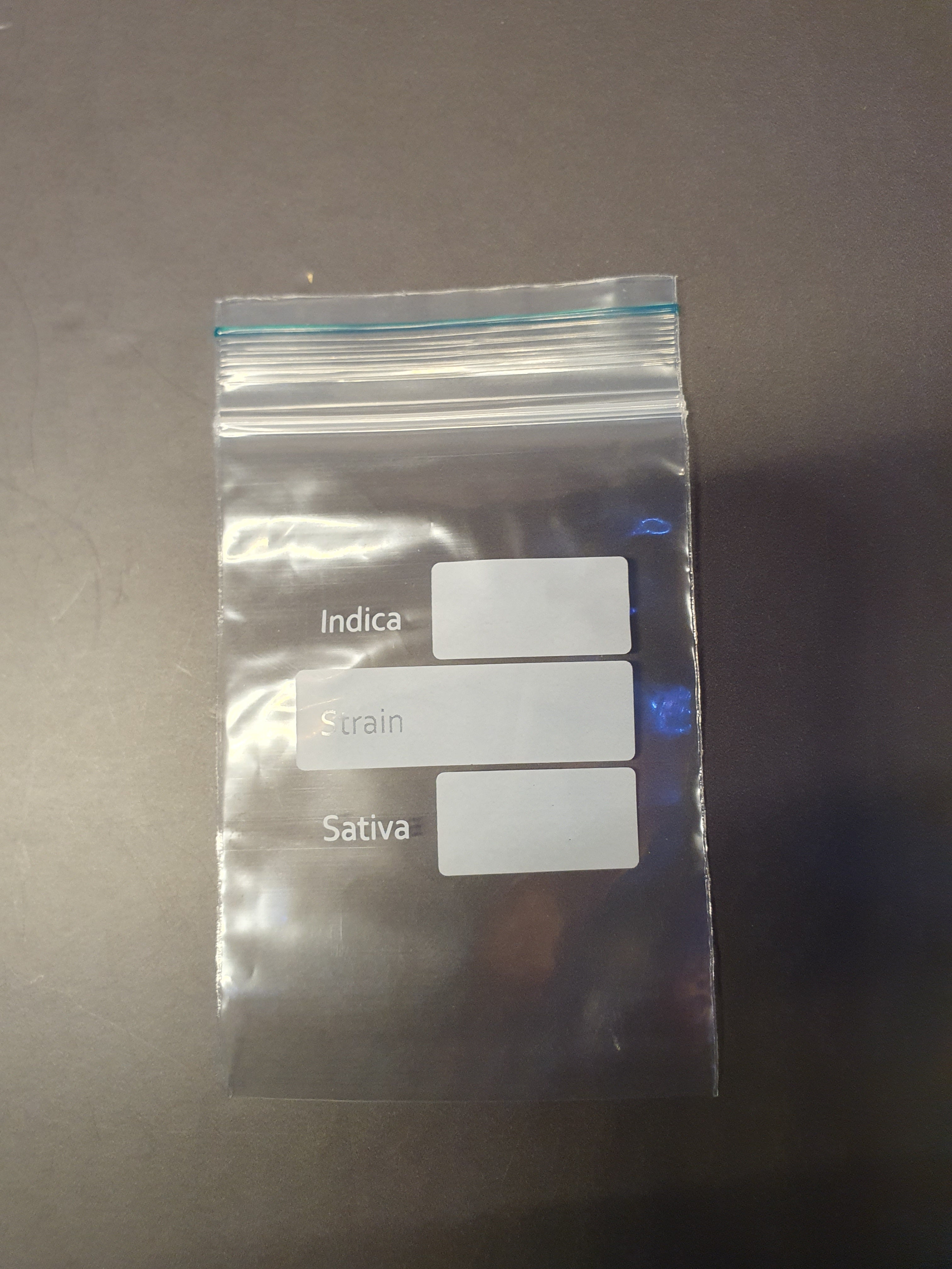 Ziplock Bag - Clear with Strain Info -60x80mm - 50ų Strong
