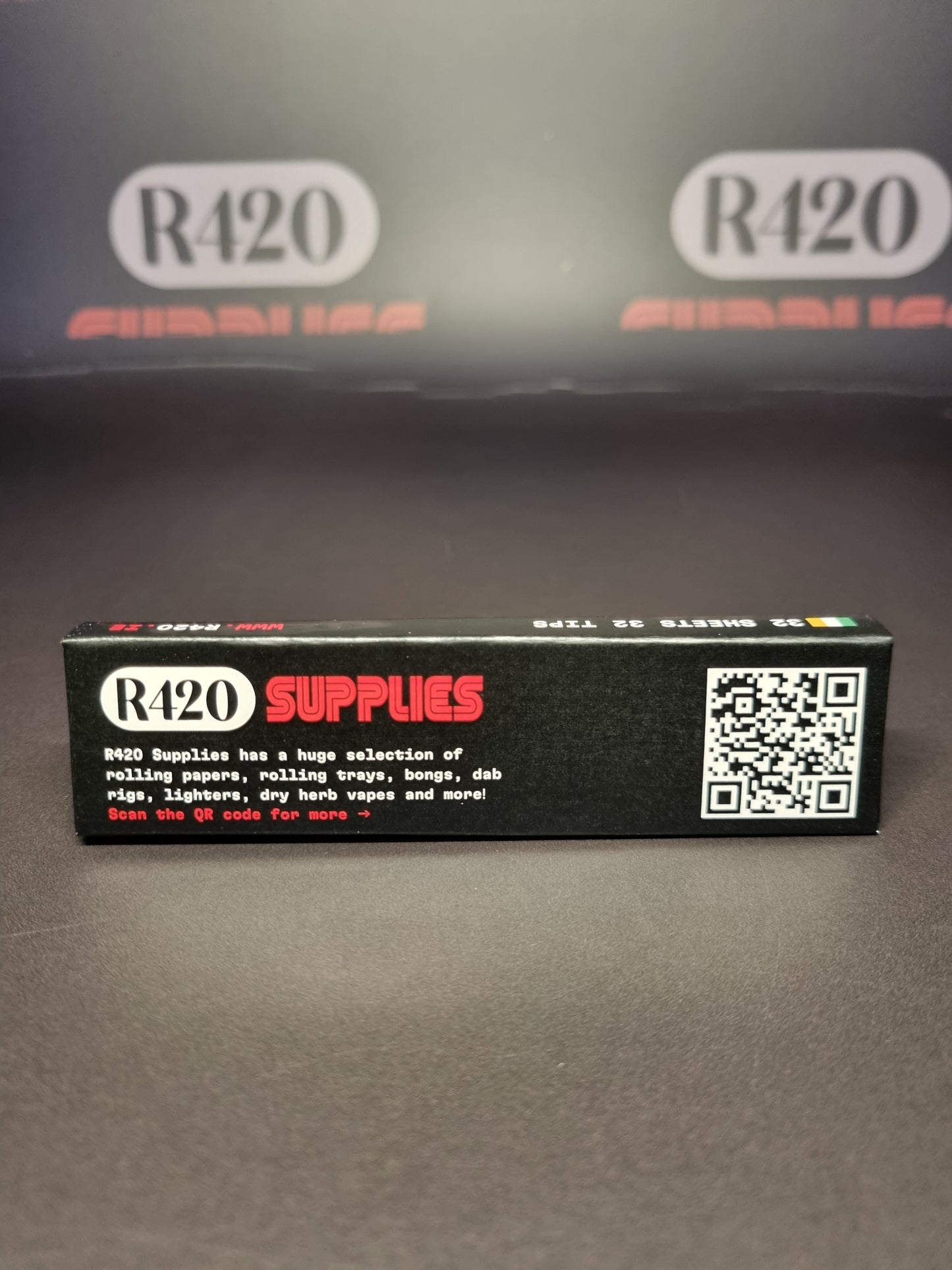 R420 Rolling Papers - Kingsize Slim + Tips - Unbleached (Brown)