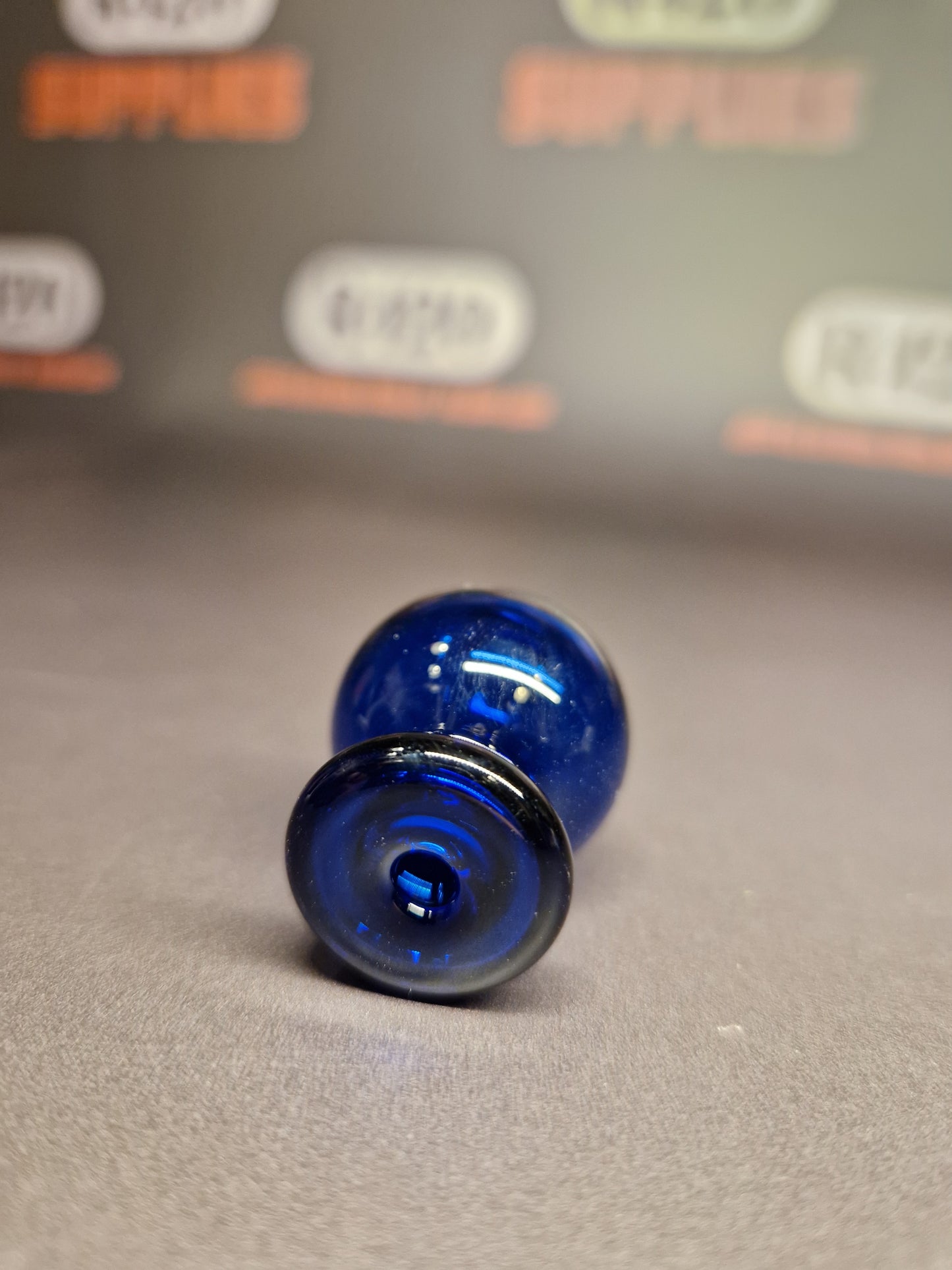 Glass Bubble Carb Cap - Blue