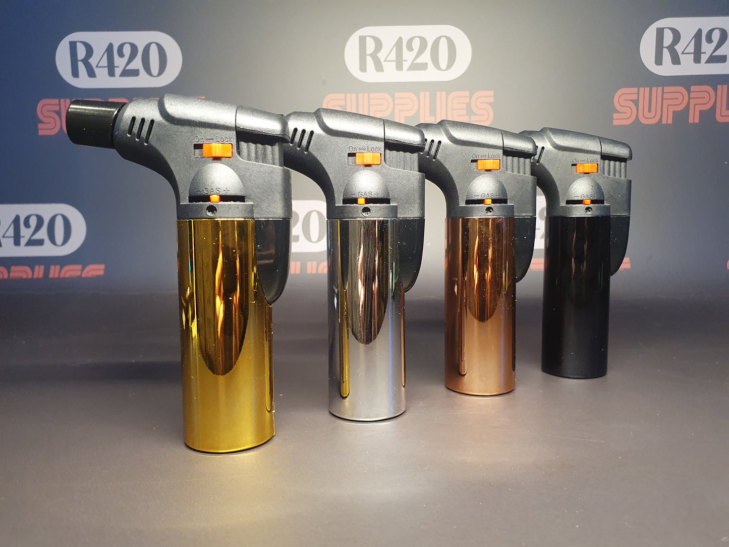 Jet Torch Lighter - Metallic Colours - Refillable