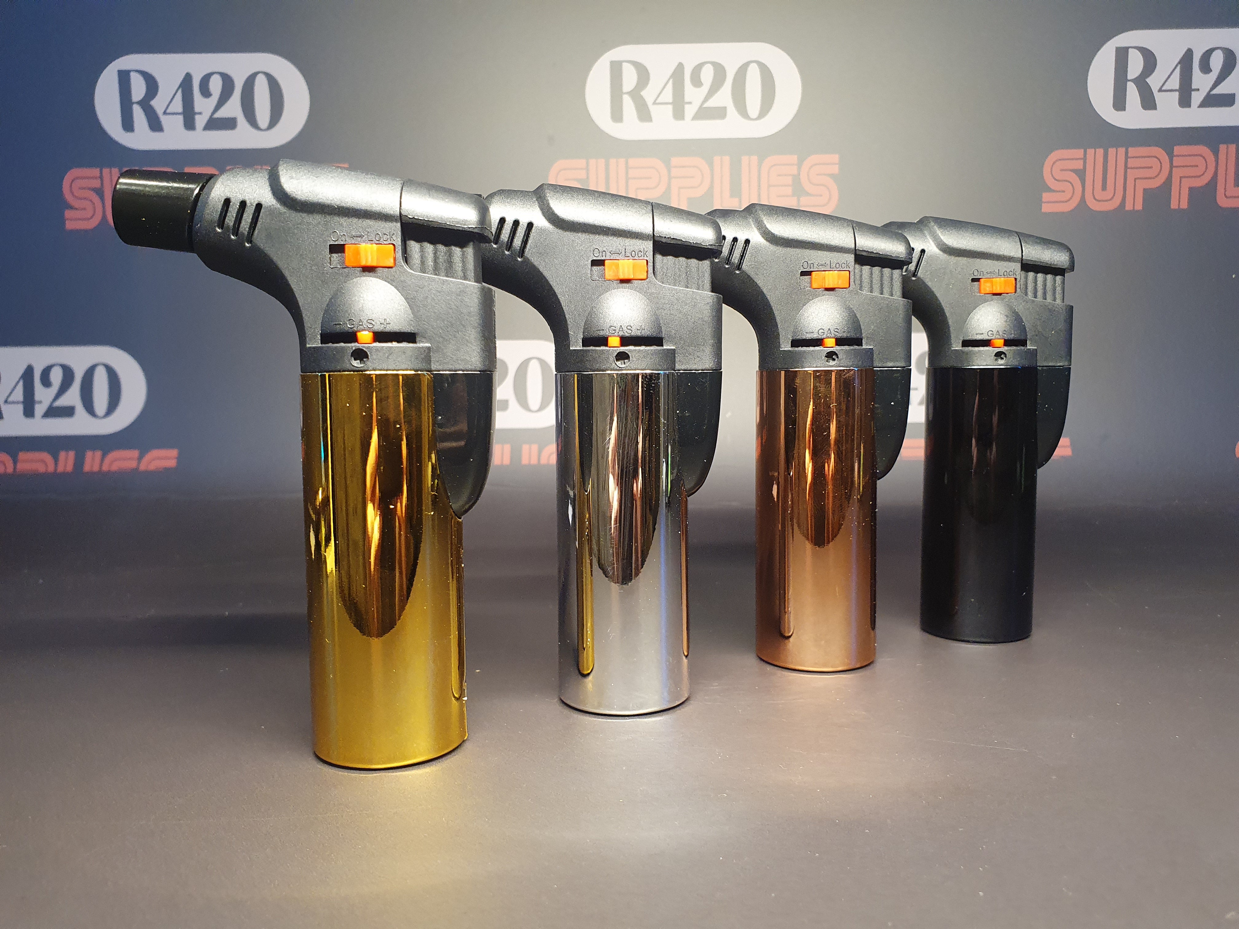 Jet Torch Lighter - Metallic Colours - Refillable