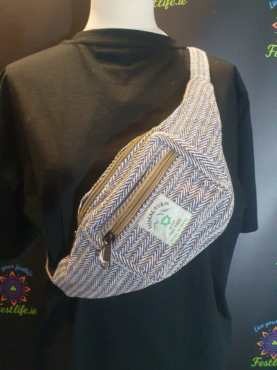 Handmade Hemp Bum Bag - Blue
