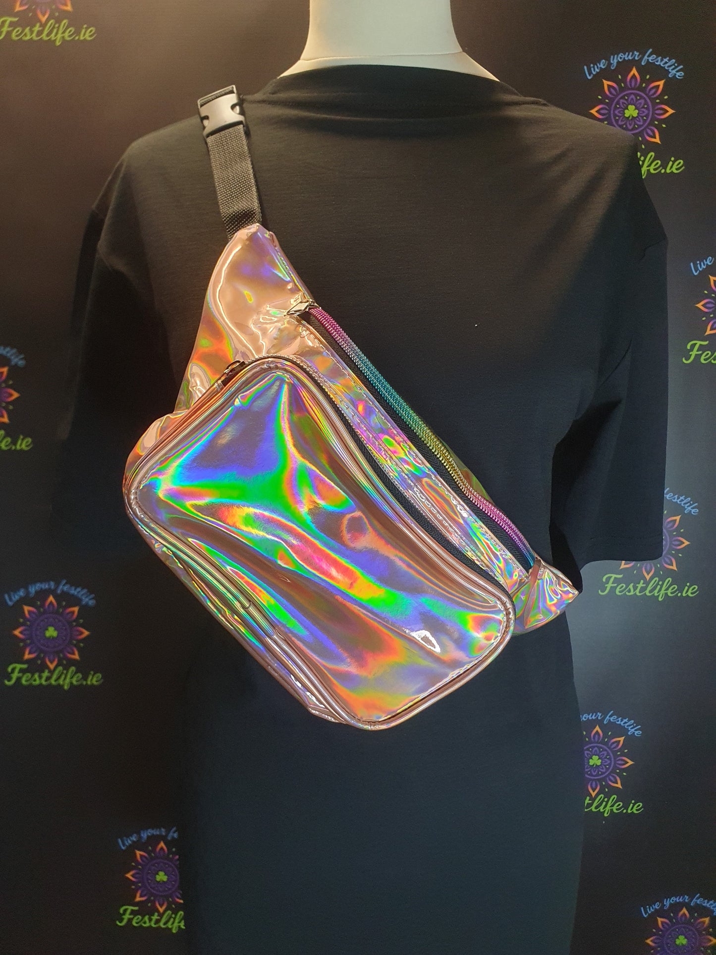 Holografische Festival Heuptas – 3 Kleuren (Zilver, Blauw, Roségoud)