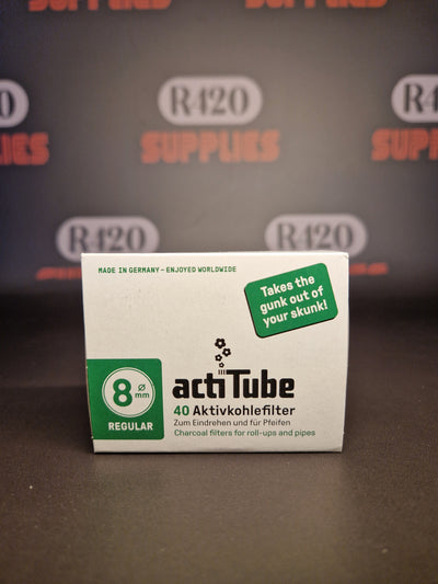 actiTube Charcoal Filters - 40 Pack - 8mm Regular