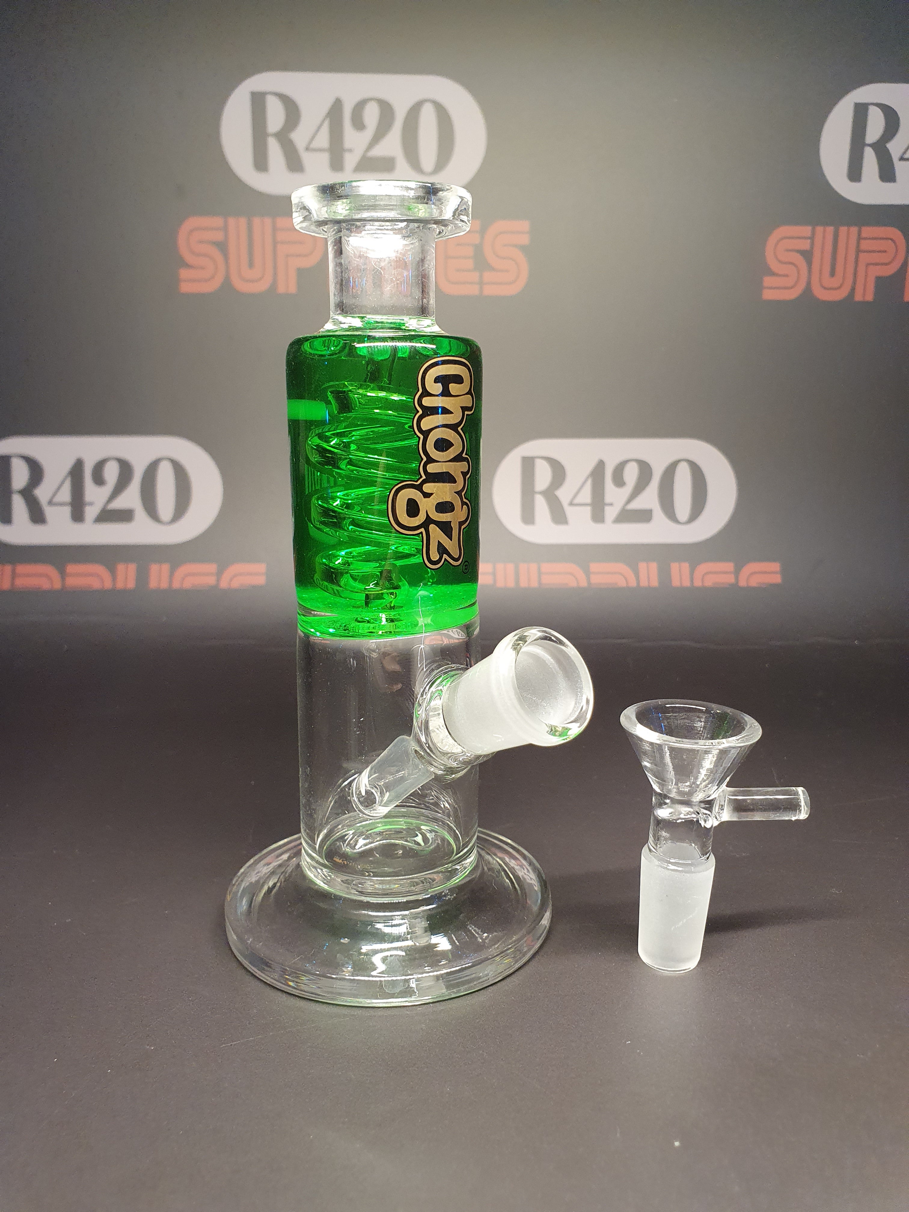 Chongz 15cm Liquid Filled Bong - Green Floyd