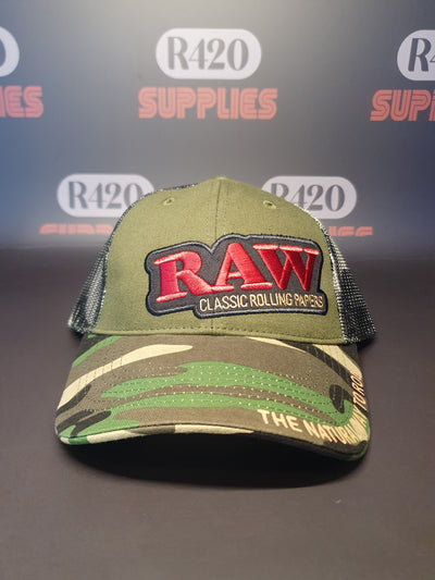 RAW Poker Trucker Hat - Camo