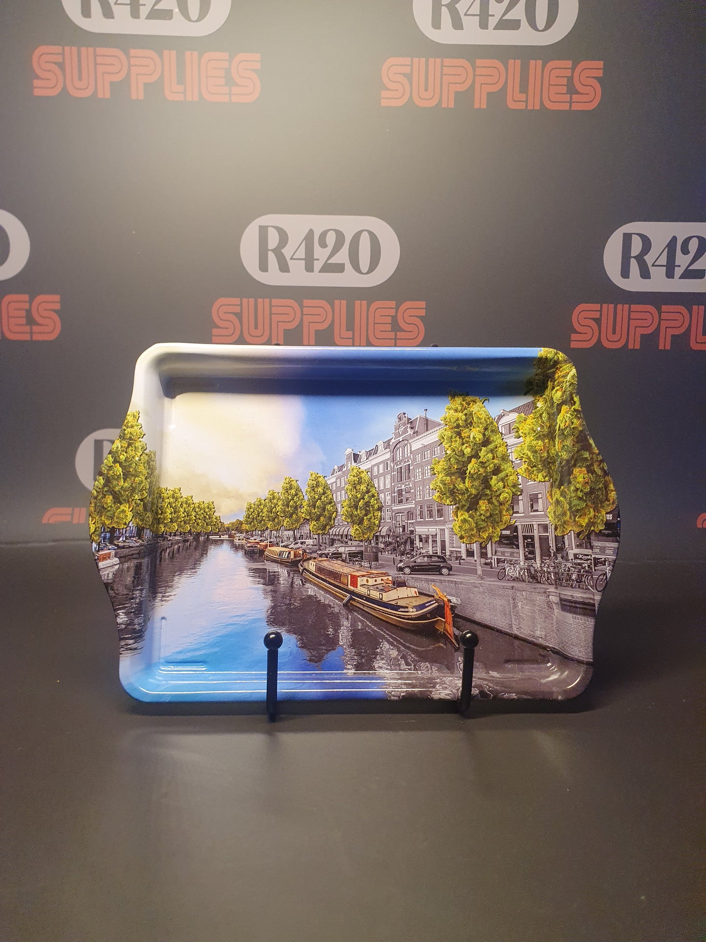 Amsterdam Canals Metal Rolling Tray - Small