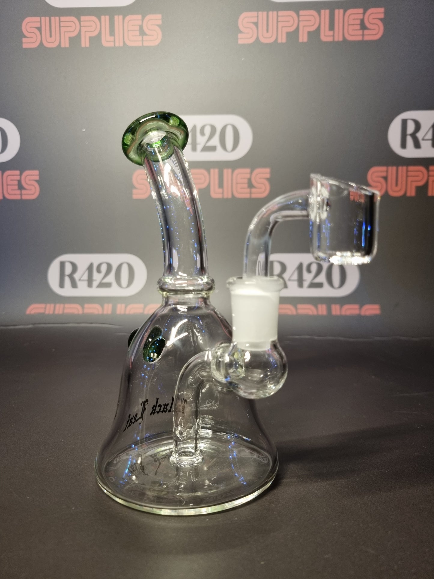 Black Leaf - Glazen Dab Rig - H155mm - Groen