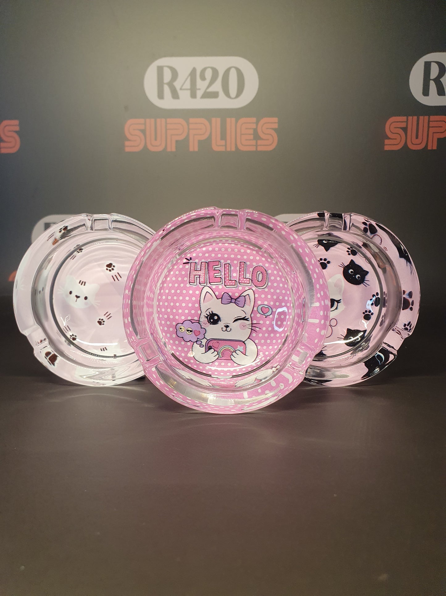 Stoner Kitty Glass Ashtray - 85mm