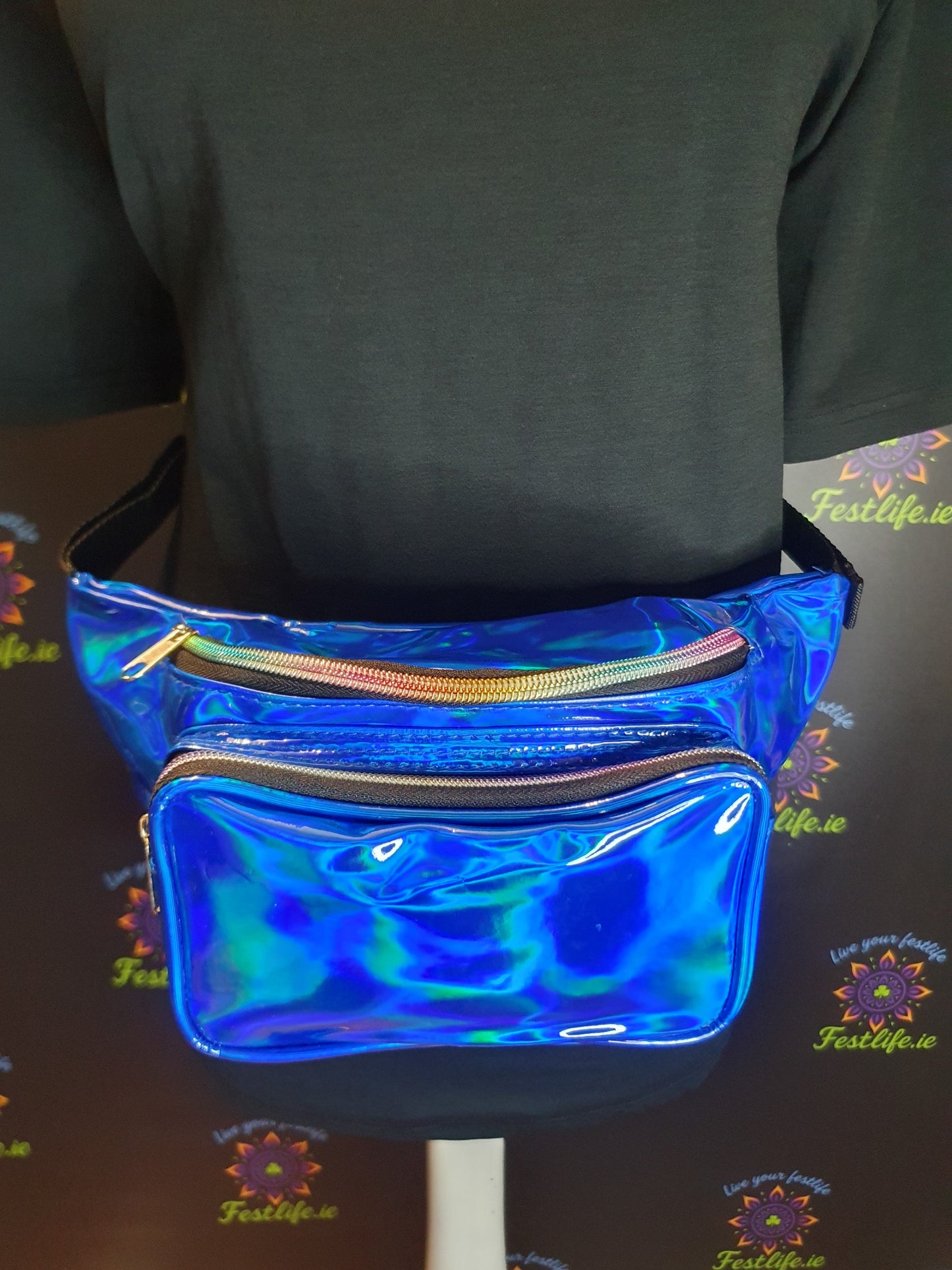 Holografische Festival Heuptas – 3 Kleuren (Zilver, Blauw, Roségoud)