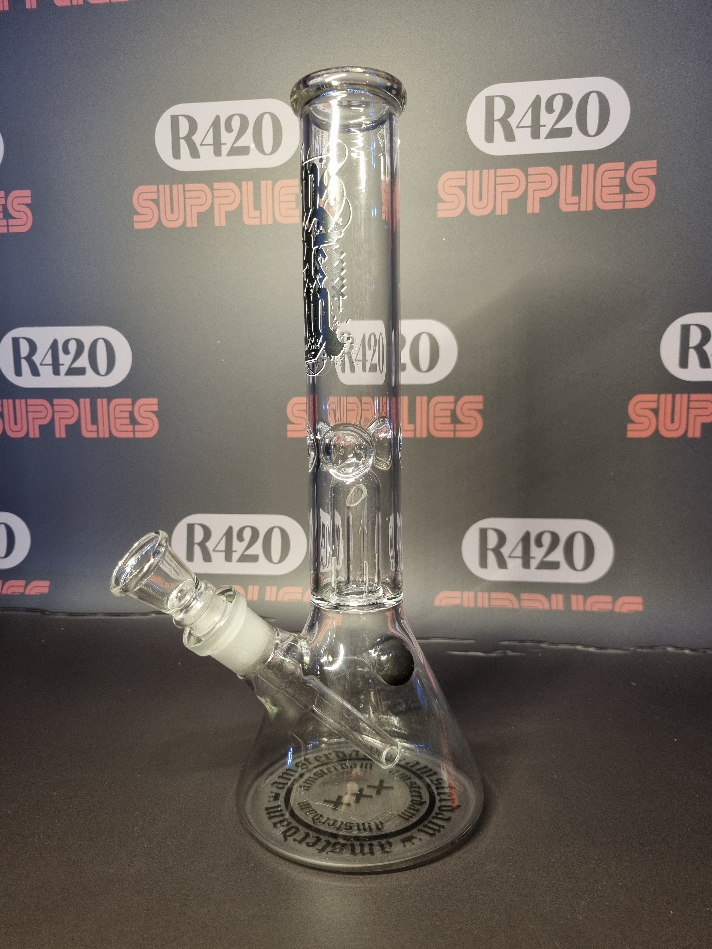 Amsterdam - Clear Beaker Style Bong - H:30cm