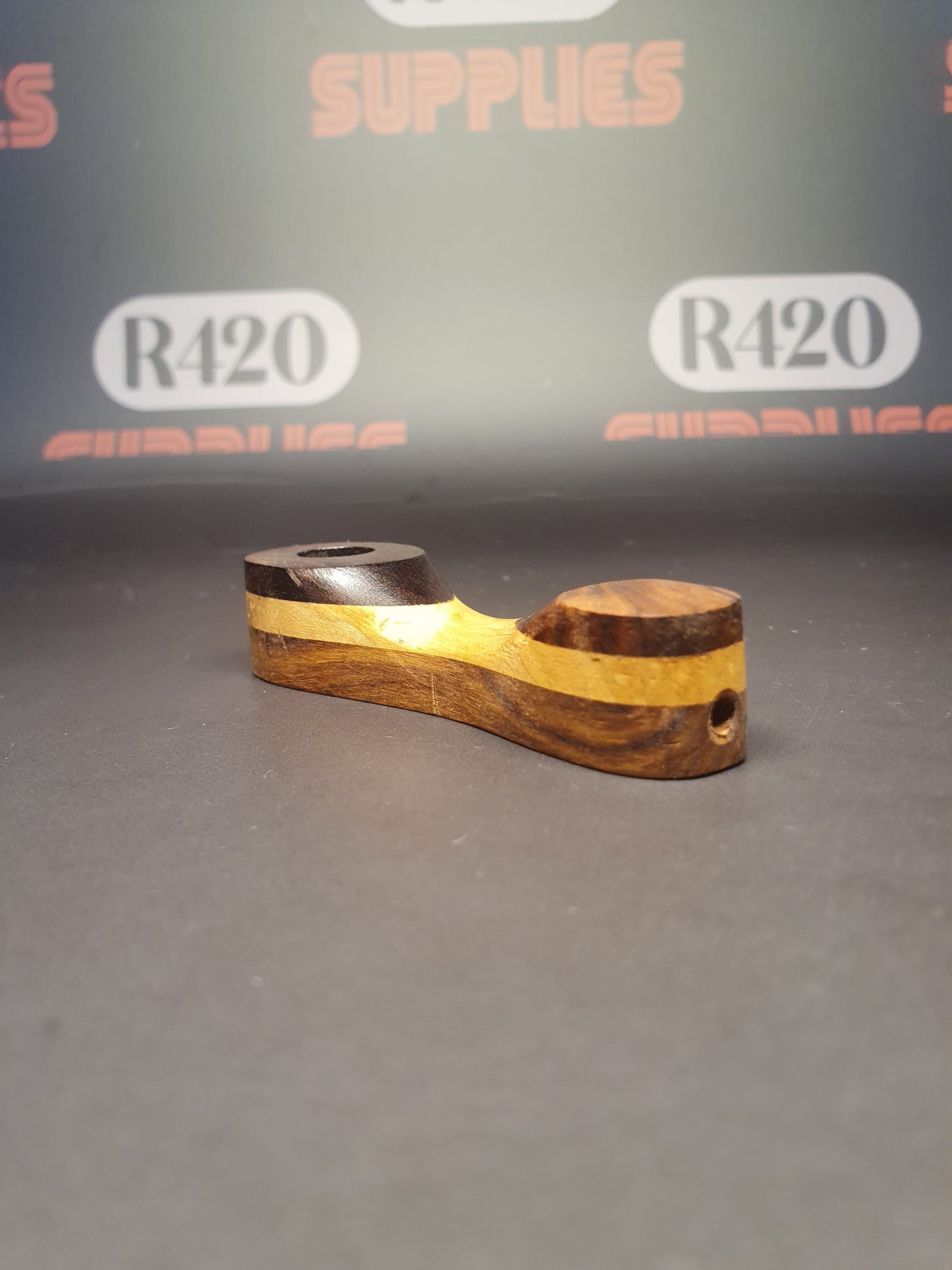 Wooden Flat Spoon Pipe - 80mm