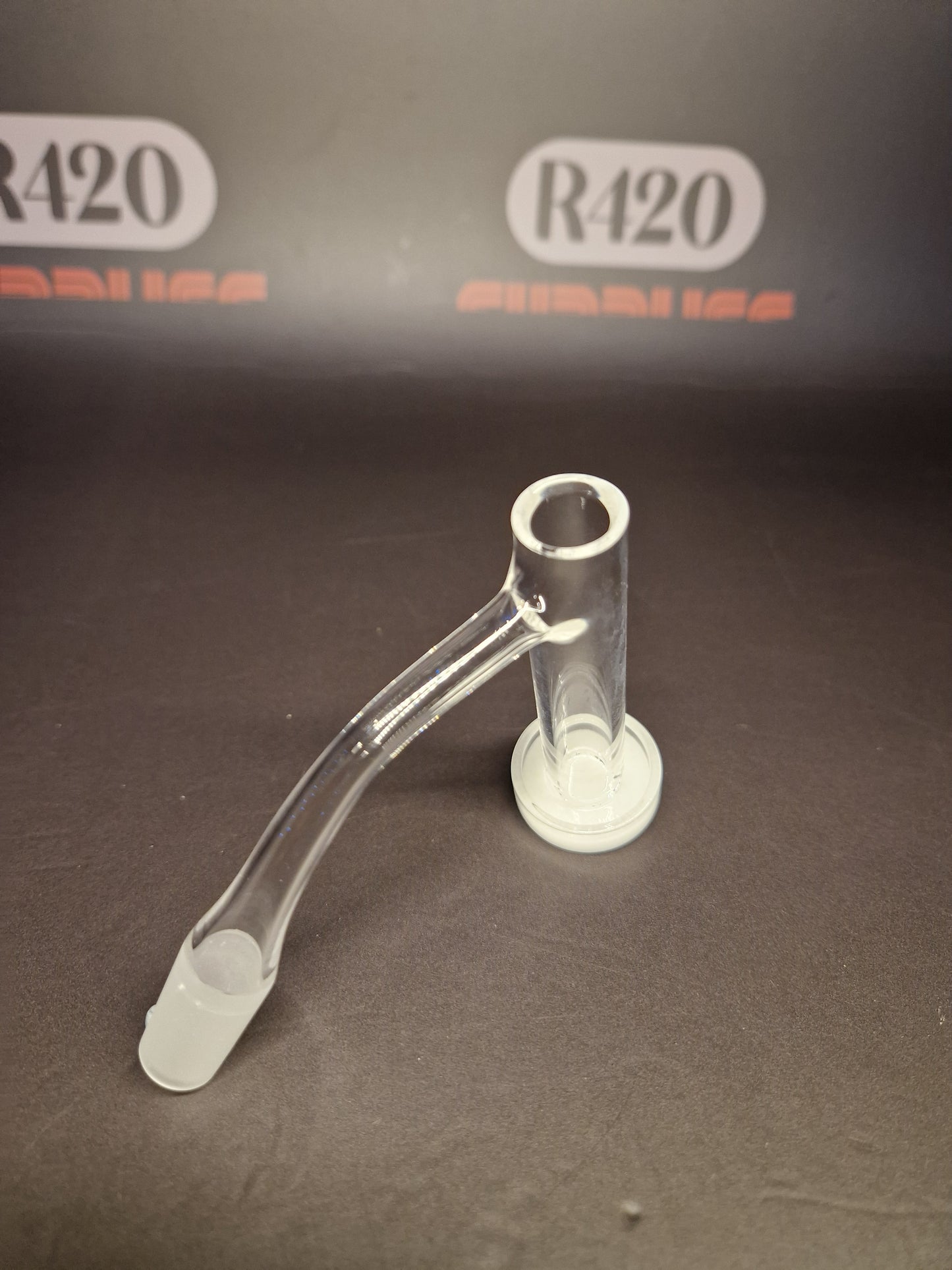 Quartz Slurper- 14mm / 45° Male Fitting - Tall - White & Clear
