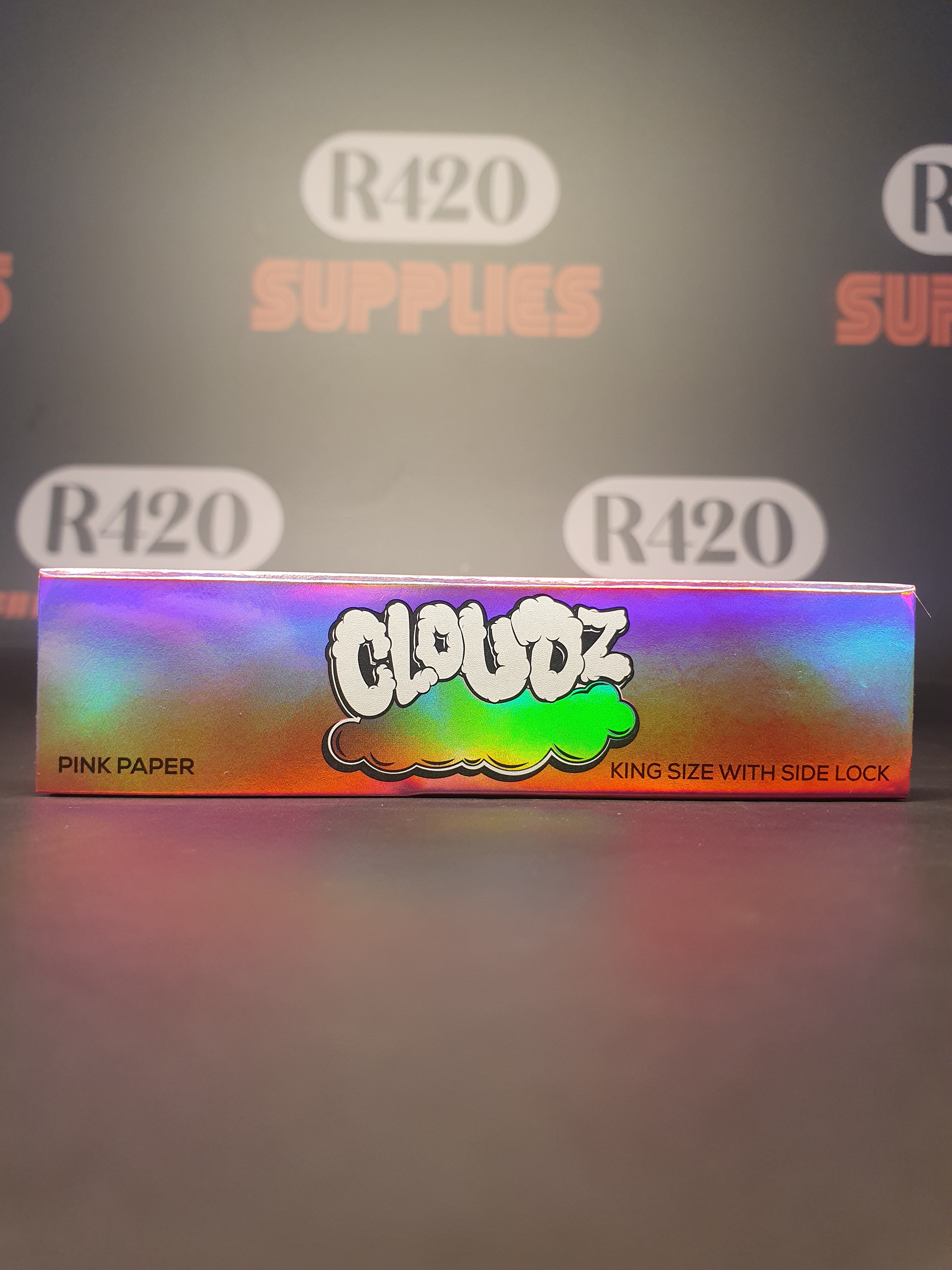 Cloudz Kingsize Rolling Papers & Tips - Pink