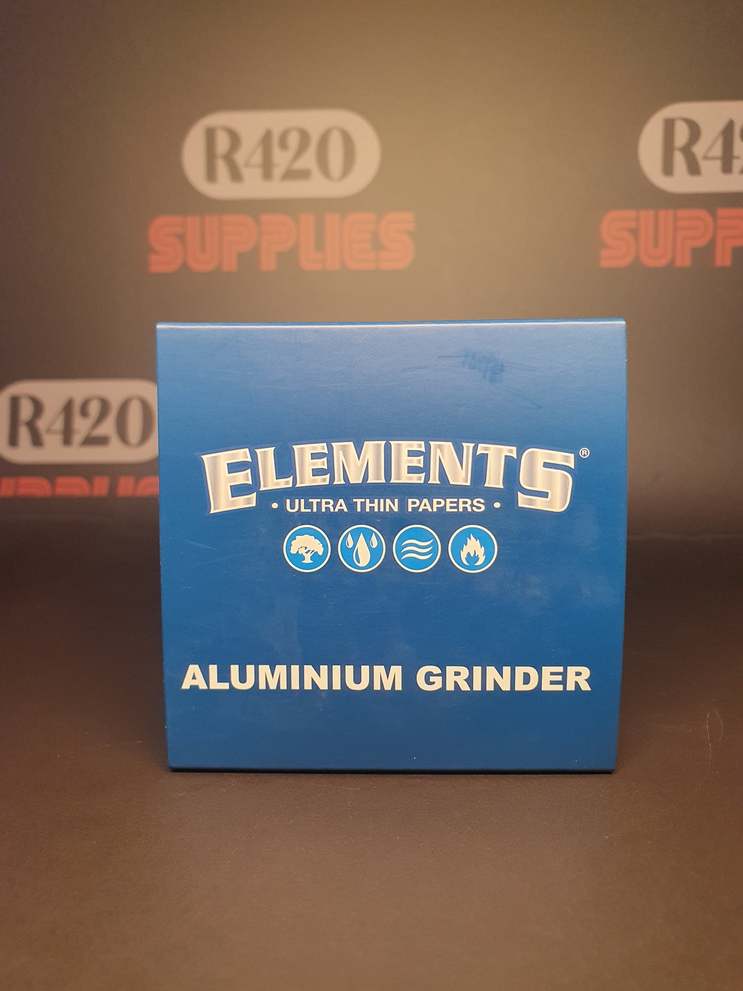 Elements Aluminum Metal Grinder - 4 Part - Large 62mm - Blue