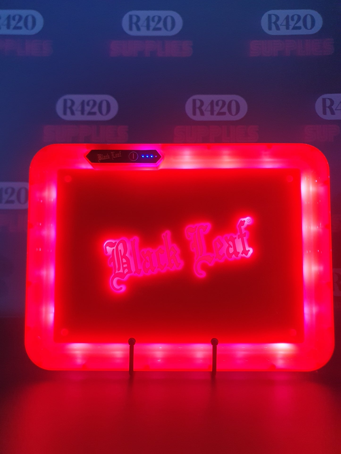 Black Leaf Glow Tray - Red